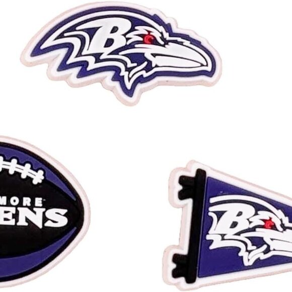 Pick Your NFL Team Shoe Decoration Charms - 3 Pack - Picture 1 of 3